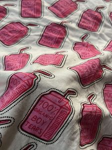 White Pink Milk Carton Print T-Shirt