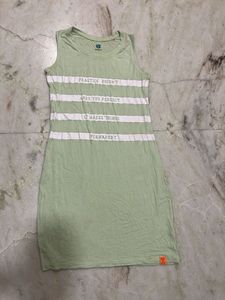 Casual Green Tank Dress