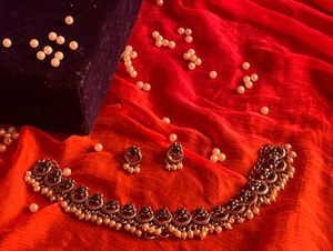Oxidised Silver Necklace Set