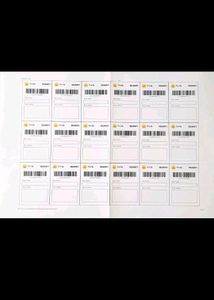 16 Pack Delivery Printed Label + Glue