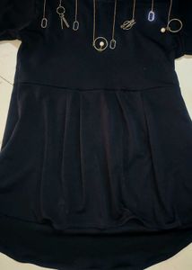 Navy Blue Dress with Embellishments