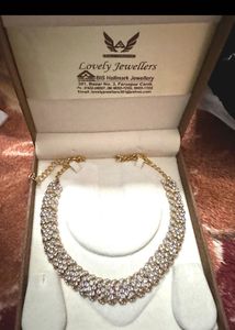 Artificial Diamond Sparkling Crystal Statement Nec