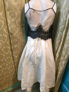 Elegant Gown with Lace Detail