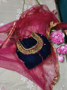 Elegant Black Velvet Salwar Kameez