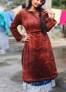 Woollen Kurta Plazo Set
