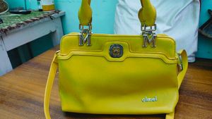 Bright Yellow Designer Handbag