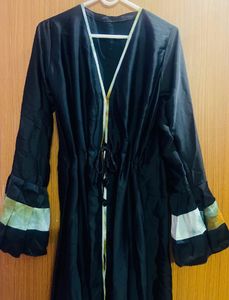 Flared black abaya with puff sleeves⚡️