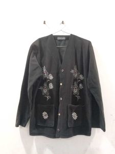 Floral Embroidered Cardigan