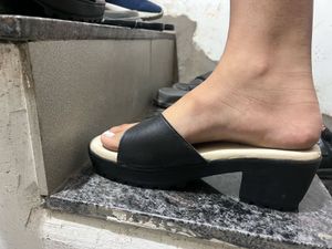 Black Block Heel Sandals | Size EU 40 (UK 6.5)