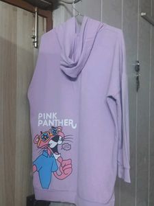 Lavender Panther Hoodie Dress