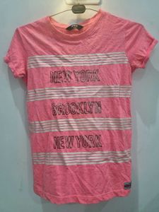 Pink Marled T-Shirt