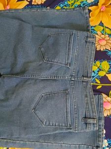 Stylish Blue Denim Flared Jeans