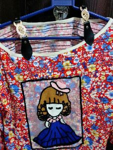 Cute Cartoon Print Top