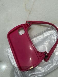 Cute Pink Leopard Print Shoulder phone bag