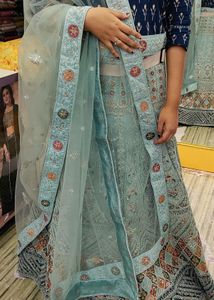 Exquisite Teal Embroidered Lehenga Choli