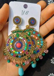 Bohemian Beaded Statement Earrings