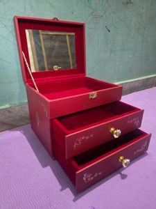 Red Jewelry Box with Mirror