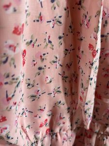 Flowy Pink Floral Midi Dress