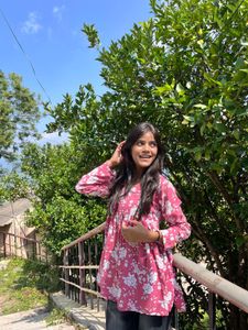 Floral Print Peplum Top