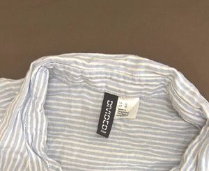 H&amp;M Blue Striped Shirt38 cover or shirt