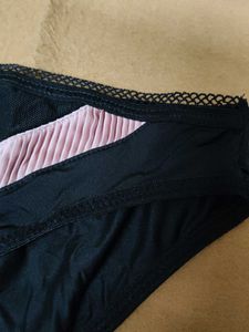 Stylish Black Briefs with Pink Detail