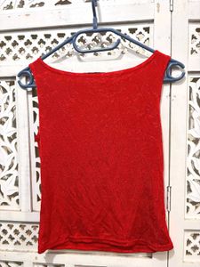💖Vibrant Red Sleeveless Top H
