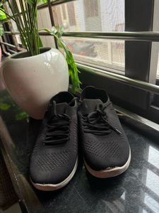 Black Knit Sneakers