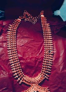 Pure Gold Spray Antique Copper Based Necklace