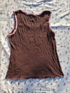 Brown "Road Trip" Graphic Tank Top