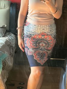 Bohemian Print Pencil Skirt