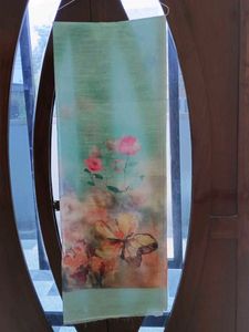 Elegant Floral Print Linen Dupatta