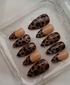 Handmade Leopard Print Press On Nails