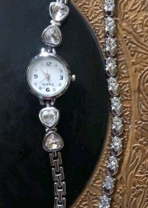 Silver Colour Beautiful Girls Watch