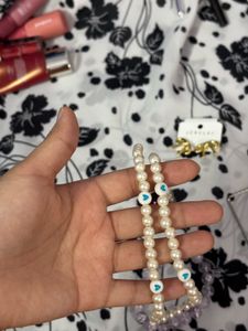 Cute Pearl &amp; Cherry Charm Jewelry Set