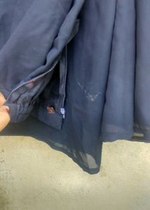 Embellished Navy Blue naira cut plazo dupatta