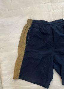 Adidas Navy Blue &amp; Tan Shorts