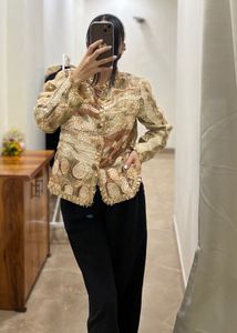 Vintage Patchwork Pearl & Lace detailed Ru