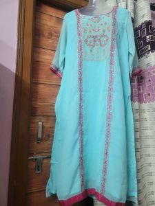 Very Beautiful Colour Embroidery Kurti