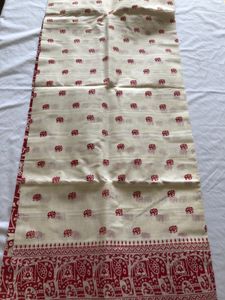 Off White Printed Saree(Women’s)