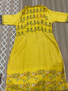 Yellow Branded Kurta