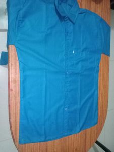Men's Blue Cotton Shirt