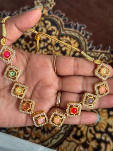 Elegant Multi-Color Stone Necklace