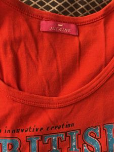 Bright Red "BRITISH e new york" Tank Top