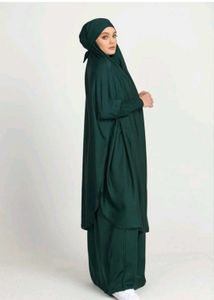 Elegant Green jilbab Abaya Gown