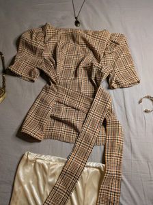 k-drama inspired checked top