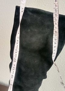 Real suede calf lenght boot