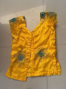 Yellow Embroidered Lehenga Choli Set