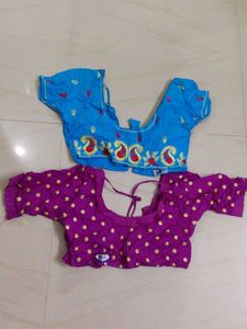 Pack of 2 Colorful Cotton Blouses,bust 28
