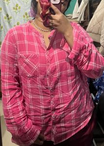 Dnmx Pink Cotton Shirt Large Size