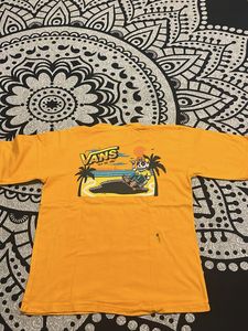 Vans Checkerboard Logo Tee - Mustard